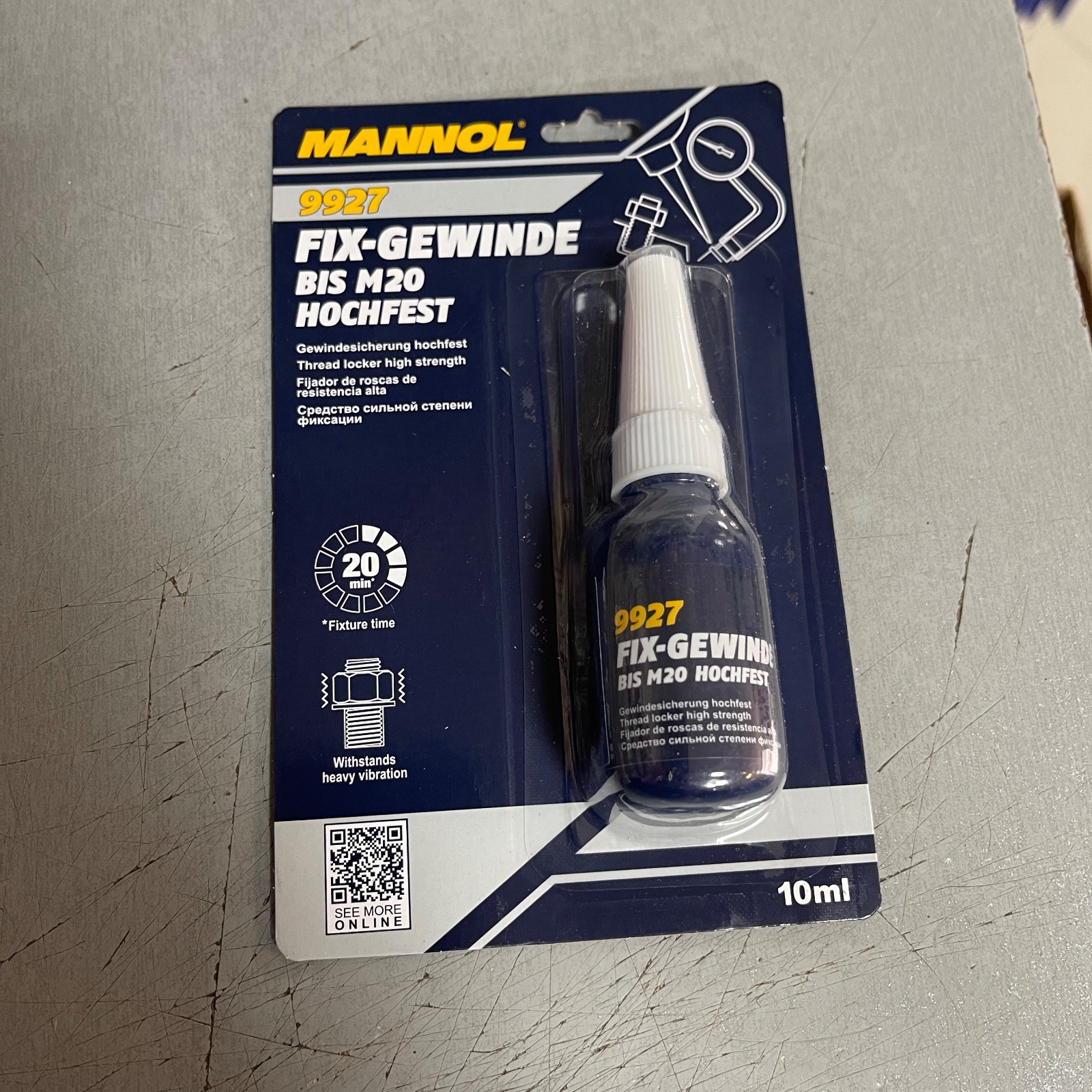 Фіксатор різьби високої міцності MANNOL Fix-Gewinde (10мл)