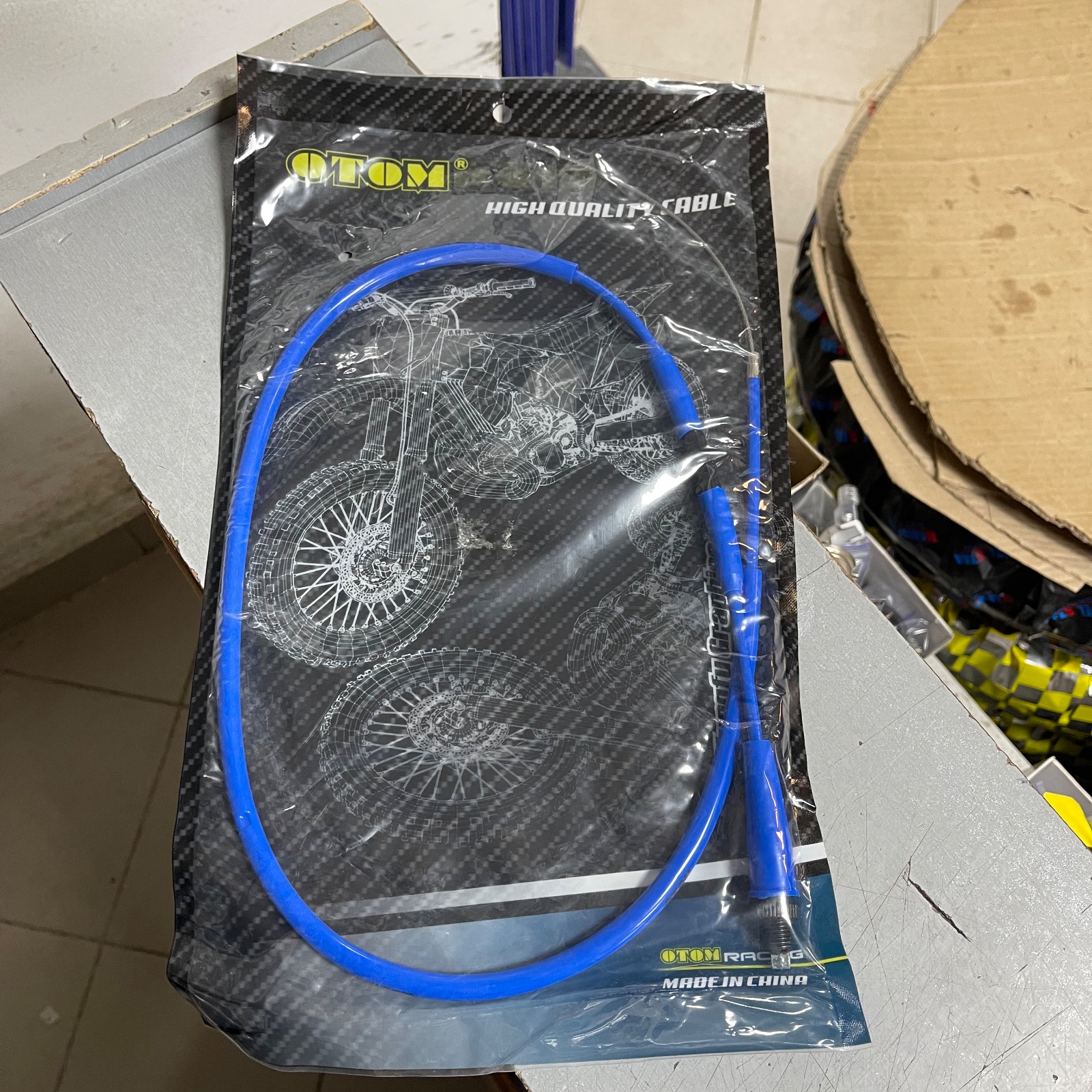 Трос газа (M10) OTOM до Kayo, Kaya, Kovi, Geon, Rottor, BSE, 1140/[153]мм - Blue